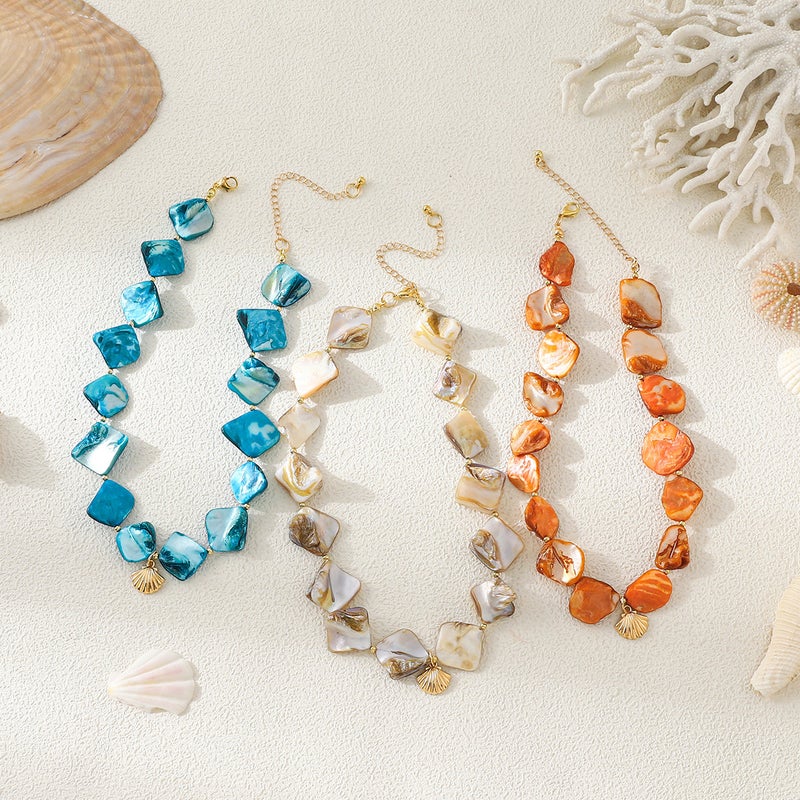 Clavicle Chain Ins Irregular Shell Beads Ocean Vacation Vintage Starfish Mermaid Necklace - Image 4